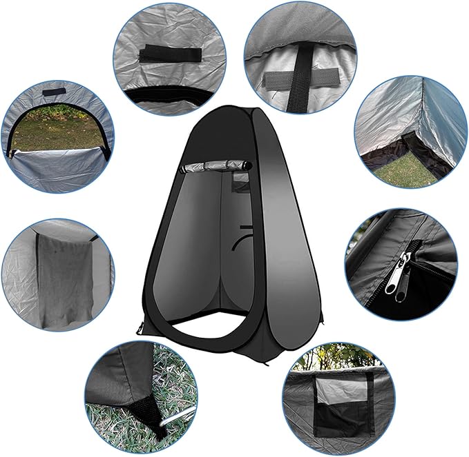 Pop Up Tent Upgrade Privacy Shower Tent Portable Outdoor Sun Shelter for Toilet Camping Biking Beach with Carry Bag