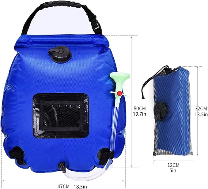 Camping Shower Tent Privacy Tent - Upgrade Shower Bag Pop Up Changing Toilet Portable Sun Shelters Dressing Room Instant Outdoor for Camping Hiking Beach Picnic Fishing with Carrying Bag (Blue)
