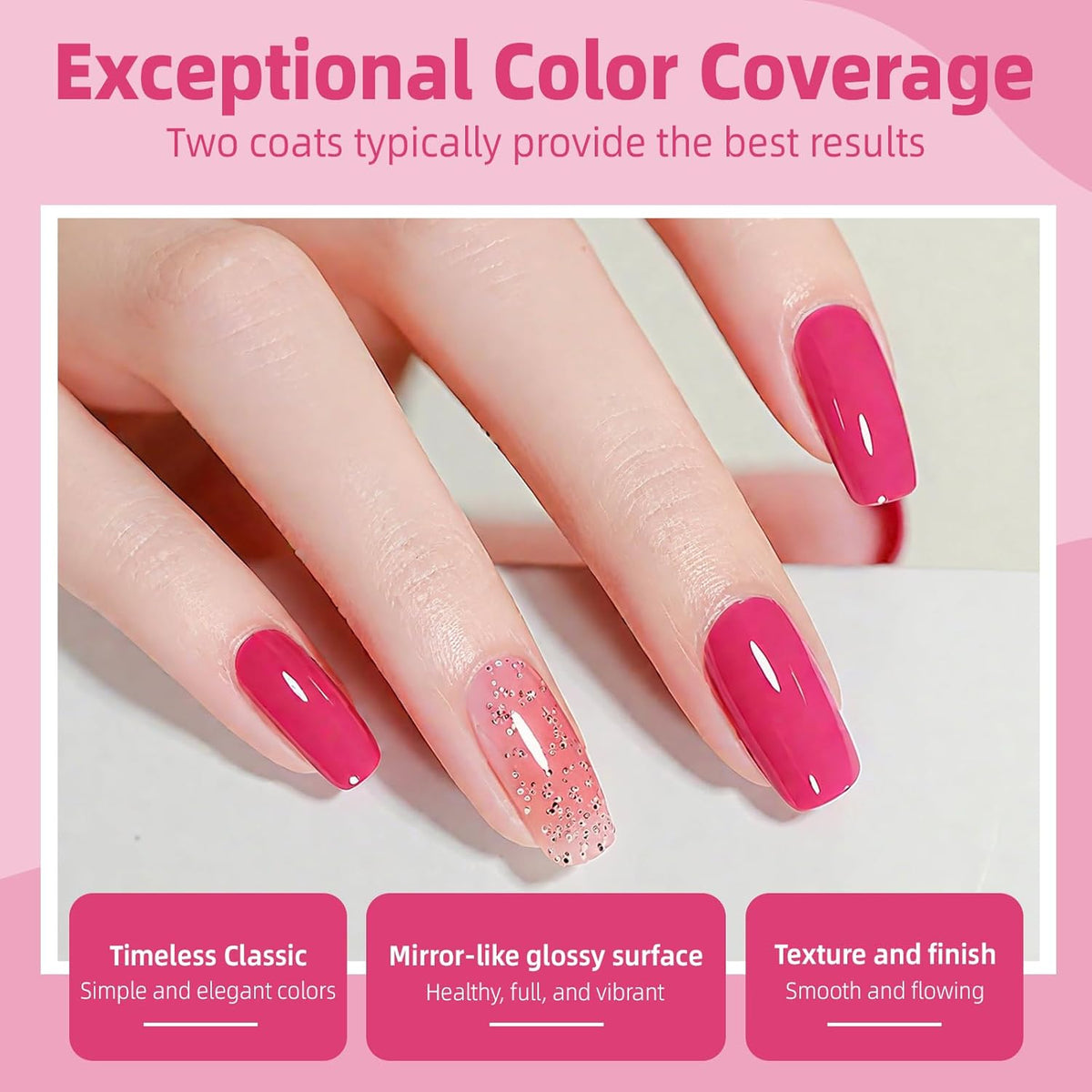 Major Dijit Neon Pink Quick Dry Regular Nail Polish - Nail Art Lacquer, 0.41 Fl Oz