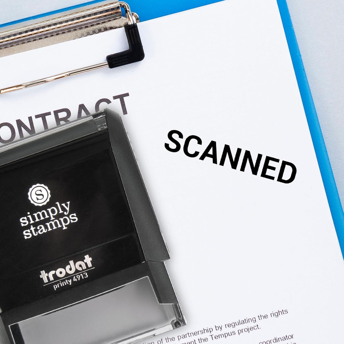 Scanned Office Stamp | 4 Different Sizes | 20 Designs | Multiple Color Options | Perfect for Quick Validation of Office Documents (Scanned, Large)