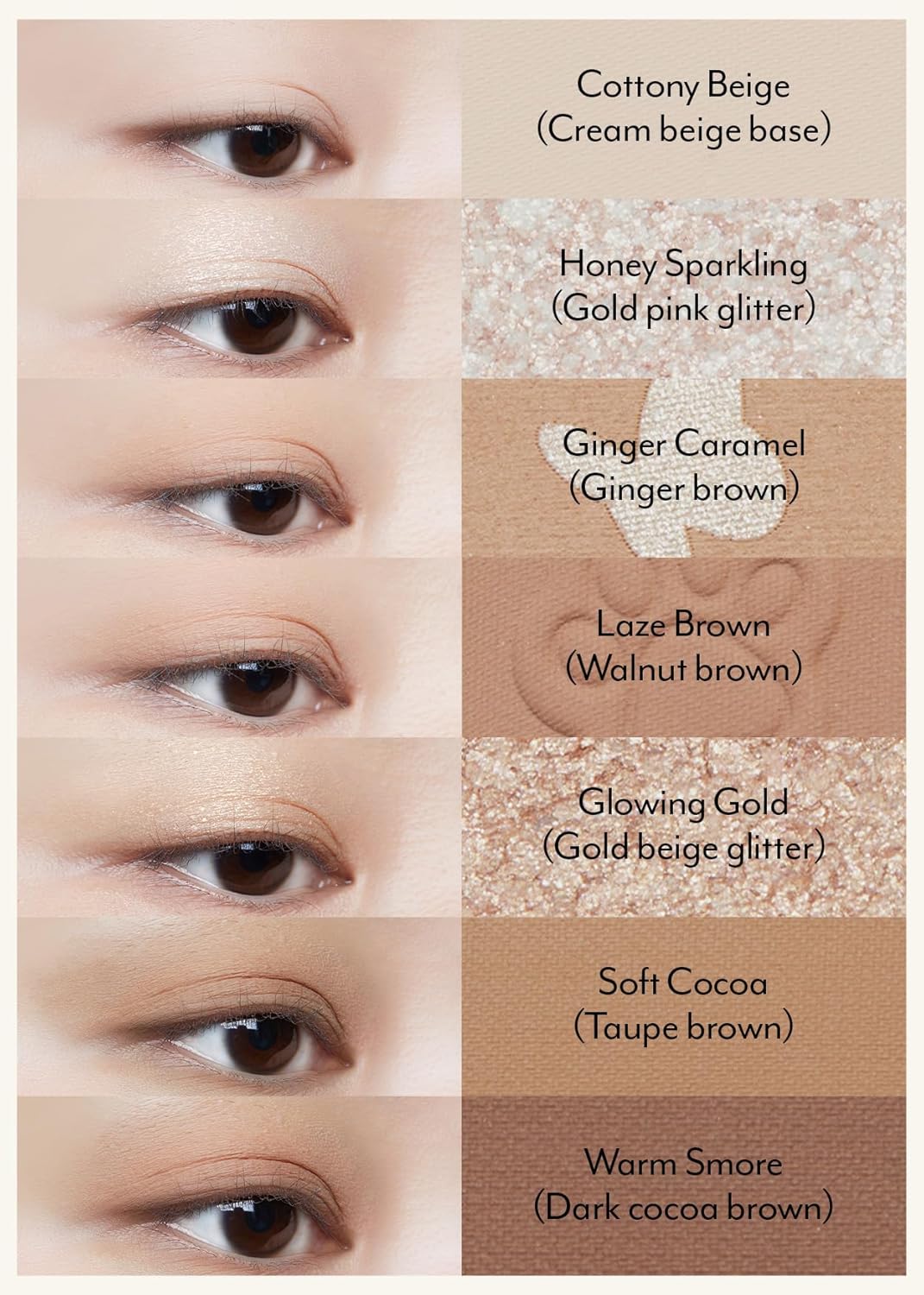 I'M MEME Wonder Soft Layer Palette - 7 Shades | Portable Size, Versatile, Blendable, Neutral Colors with Soft Texture, 01 My Teddy, 0.23 Oz
