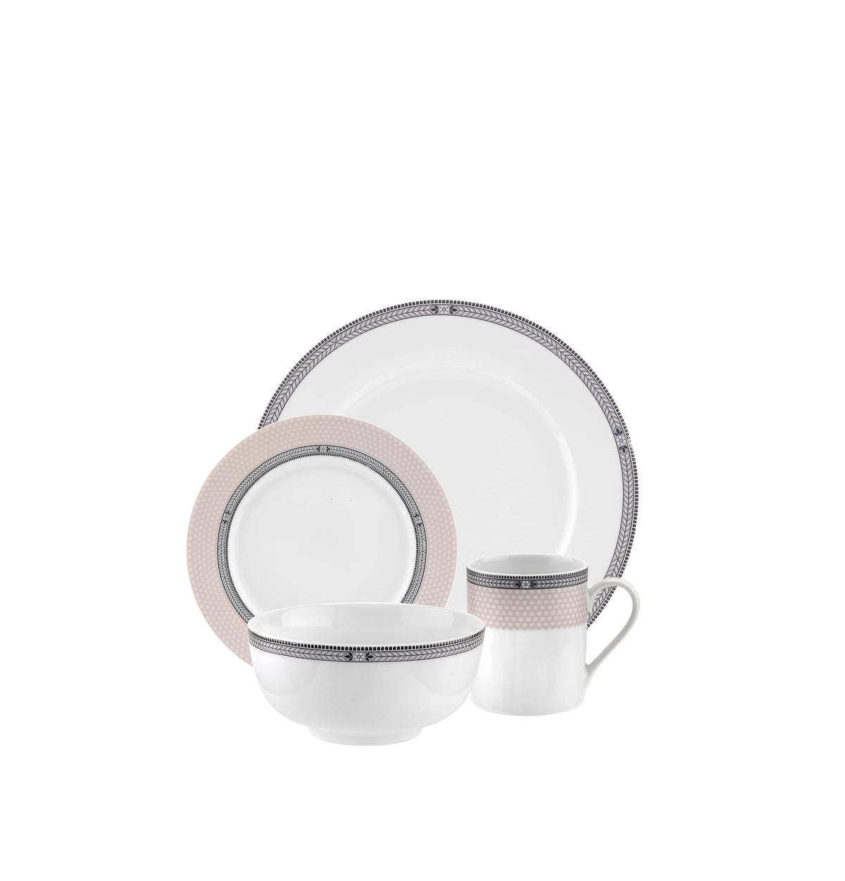 Portmeirion Home Mallorca Dinnerware Set - Blue, Set of 16
