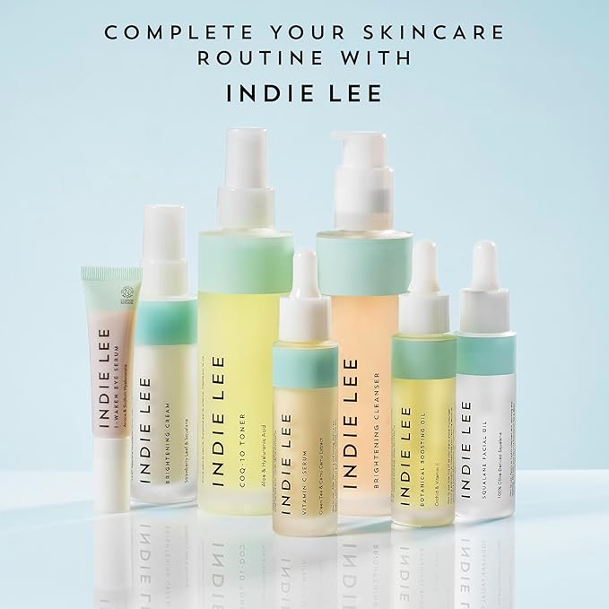 Indie Lee Brightening Facial Cleanser - Daily Hydrating Cleanser, Makeup Remover & Exfoliating Face Mask to Brighten, Firm & Protect Dry Skin - Clean, Gentle Face Wash (4.2oz)