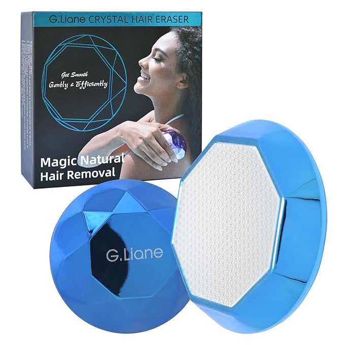 Crystal Hair Eraser,Painless Nano Hair Remover Exfoliation,Gentle and Efficient Glass Hair Removal Device Without Waxing,Natural Epilator for Women and Men(Royal Blue)