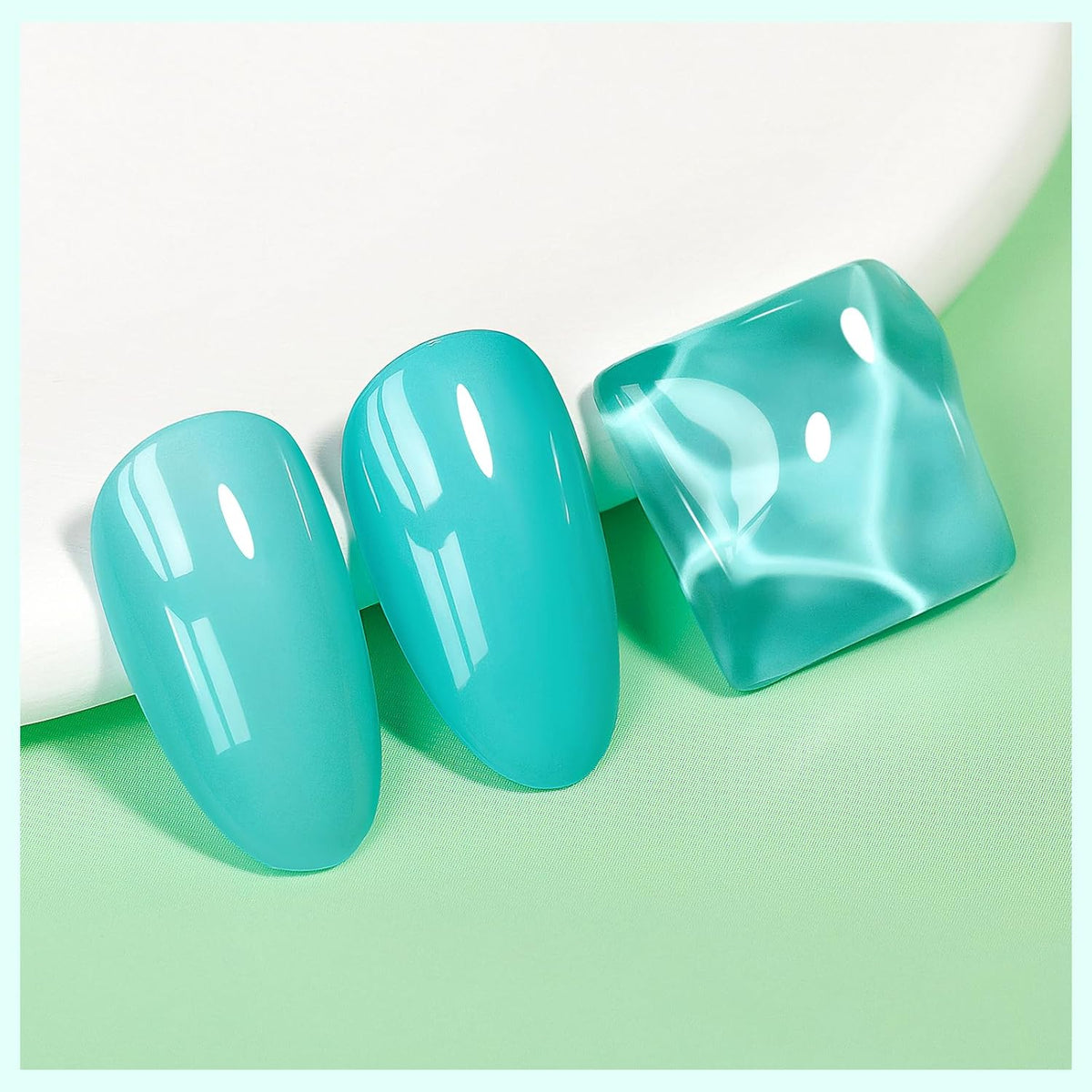 Quick Dry Nail Polish, Pastel Green Nail Lacquer Regular Fast Dry Fingernail Polish Bulk Non Gel Long-Lasting DIY Salon Gift For Women