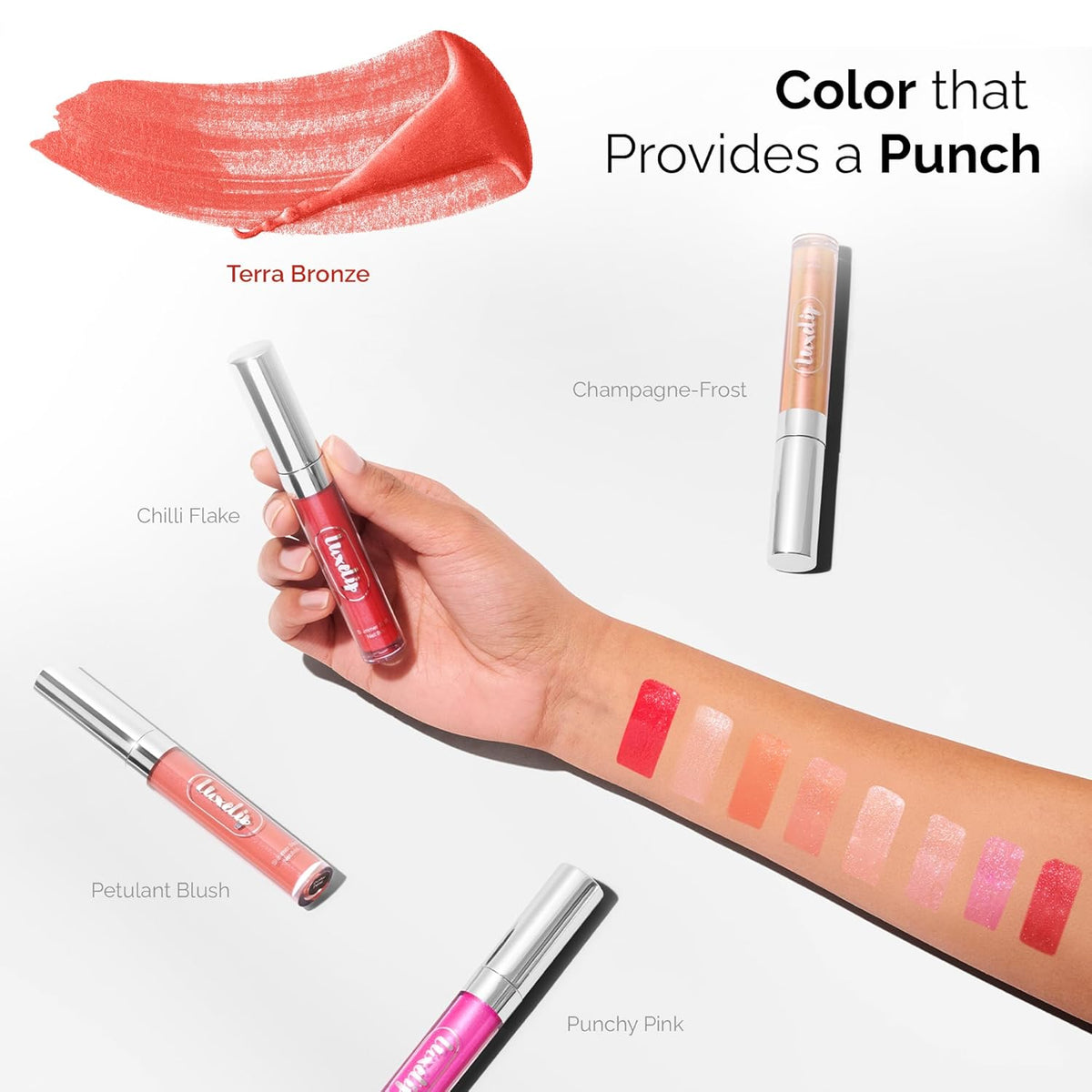 LuxeLip™ Matte Lipstick, Hydrating Non-Sticky Lip Gloss for Luminous Shine & Moisturized Lips, Lightweight, Long-Lasting Glossy Finish, Cruelty-Free Lip Makeup for Women (Terra Bronze, 8ml)