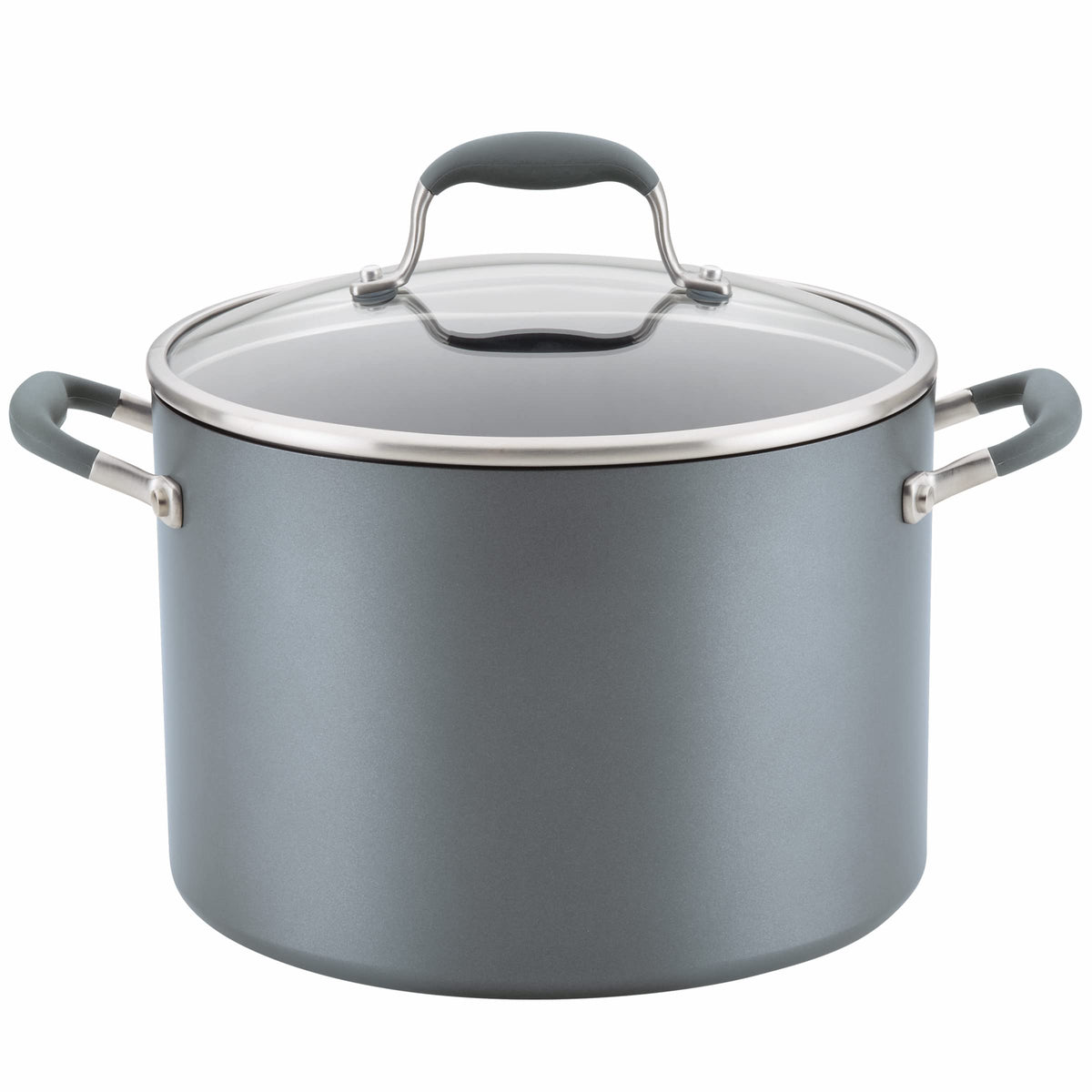 Anolon Advanced Home Nonstick Saucepan with Straining Lid, 2-Quart, Onyx