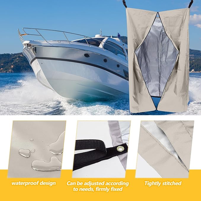 Boats Privacy Curtain Changing Room with Bag Portable Privacy Tent Easy Up Pontoon Enclosure Partition for Pontoons Boat Hanging Tent 27" W x 30" D x 72" H(Beige)