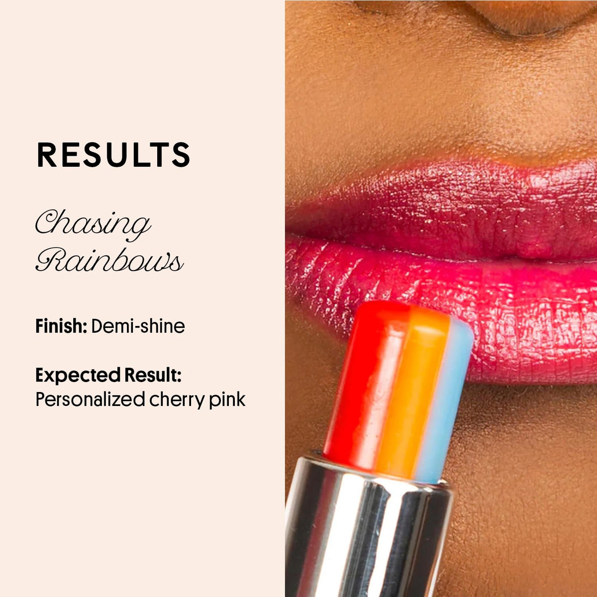 Winky Lux Rainbow Tri-Color Tinted Lip Balm – Hydrating Lip Care with Jojoba Oil & Vitamin E, Sheer Pink Tint, Moisturizes and Softens Dry Lips