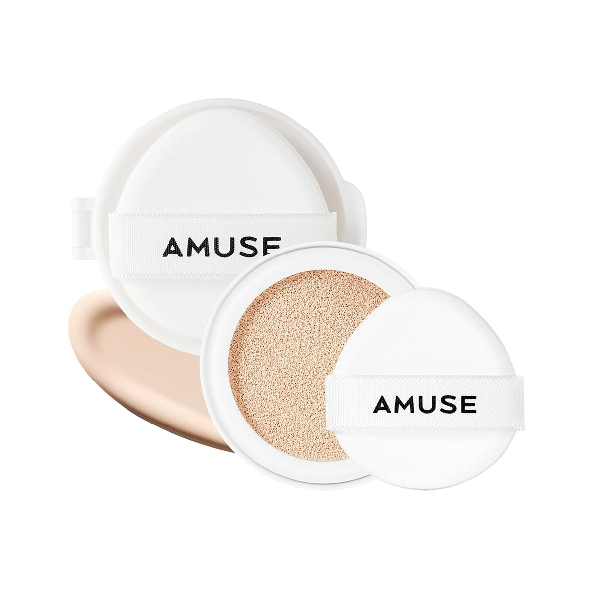 Amuse SEOUL Ceramic Skin Perfector Cushion Foundation Refill | Long-lasting, Lightweight, Semi-matte, Flawless Coverage, Hypoallergenic, Korean Beauty, Vegan(15g / 0.52 oz.) ([Refill] 1.5 NATURAL)