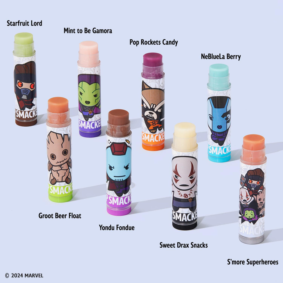 Lip Smacker Marvel Guardians of the Galaxy Party Pack - Hydrating Lip Balm, Hydrating & Protecting - Cruelty-Free
