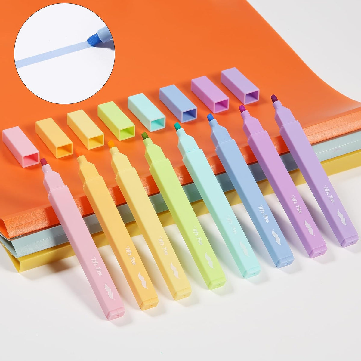 Mr. Pen- Aesthetic Highlighters, 8 Pcs, Chisel Tip, Pastel Candy Colors, Cute Assorted Colors, Bible Highlighters and Pens No Bleed for Bible Pages