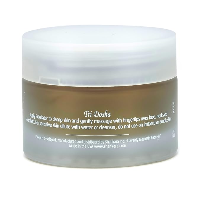 Shankara Exfoliating Face Scrub For Women & Men with Algae-Aloe Gel, Turmeric, Lavender & Papaya - Perfect Face Exfoliator For Purifying Skin, Dead Skin Scars & Rejuvenating Skin (50 ml)