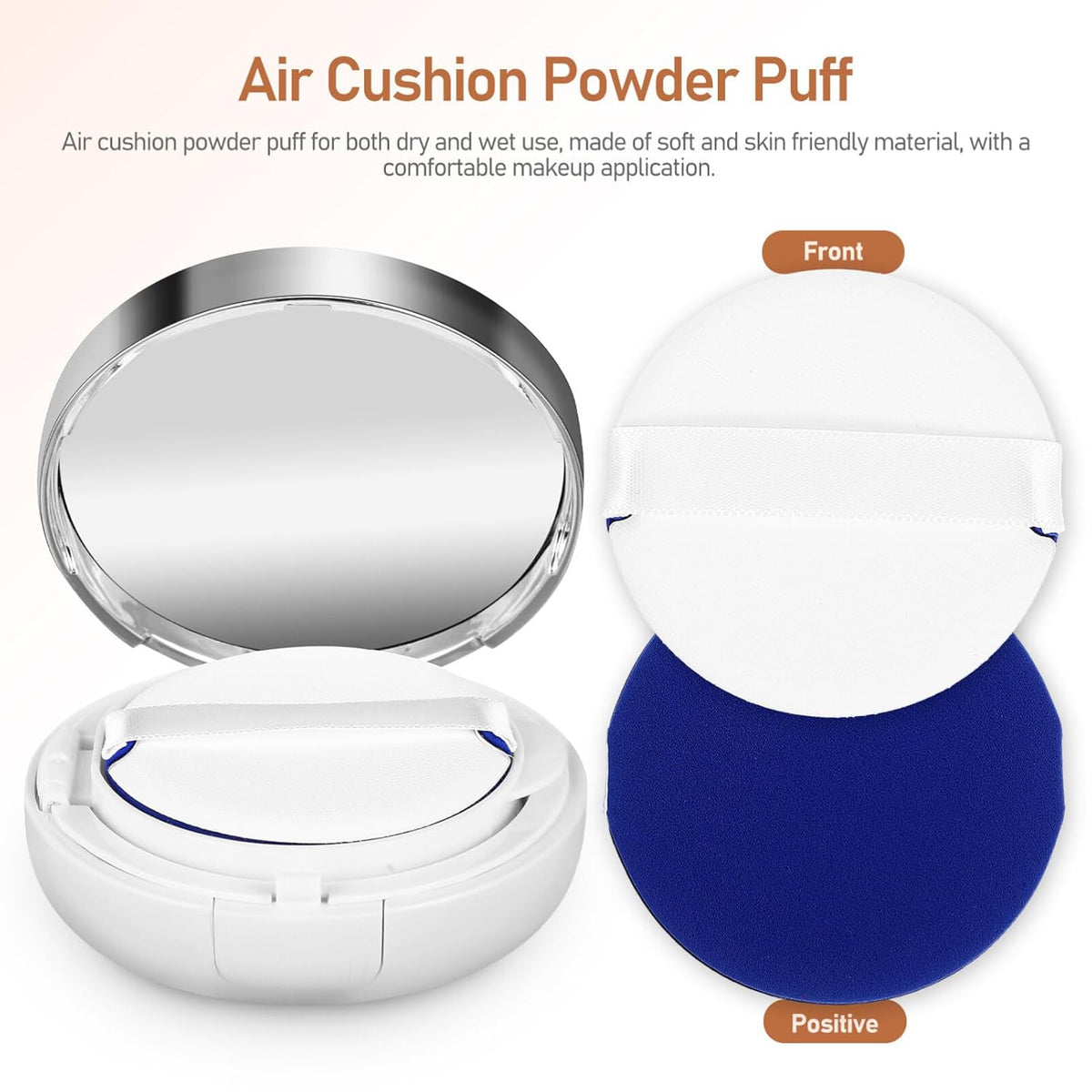2PCS Cushion Foundation Case Empty Compact Makeup Containers Puff Case Bb Cream Box for Liquid
