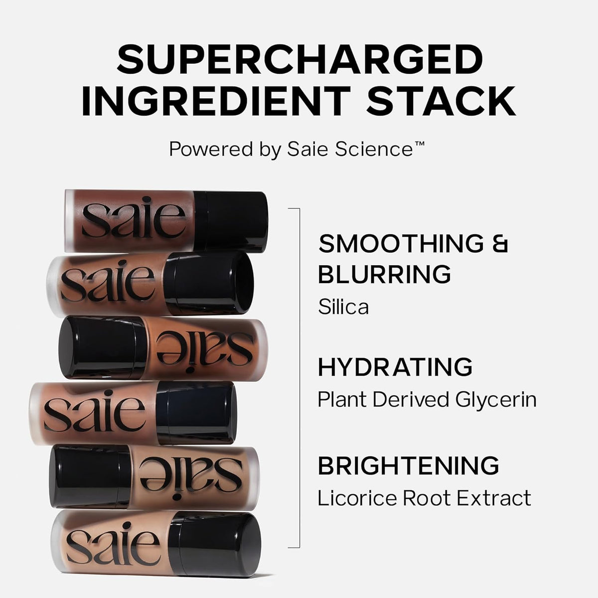 Saie Dew Bronze - Hydrating Liquid Bronzer Stick For a Sun Kissed Glow - Liquid Contour Stick Infused with Nourishing Skin Care Ingredients - Sculpted Face Makeup Essential - Spritz (0.4 oz)