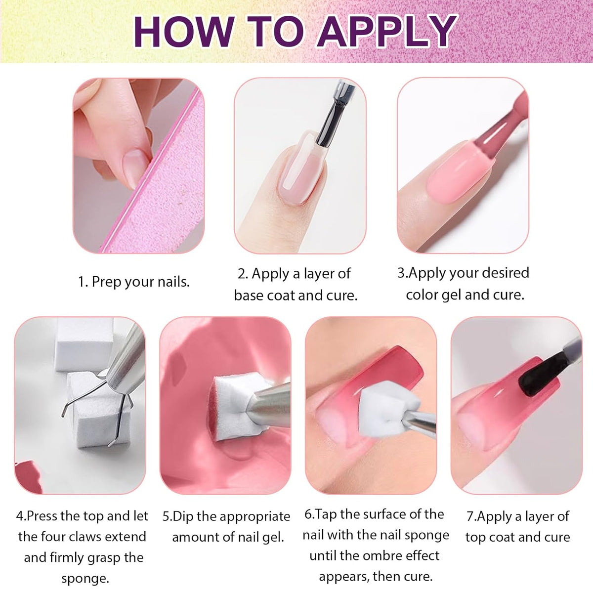 Gradient Painting Gel, 9 Colors Ombre Gel Nail Polish Almond Cream Brown for Pigment Pat Aura Nails French Manicure Soak Off UV Home Salon DIY Nail Art Coconut Latte
