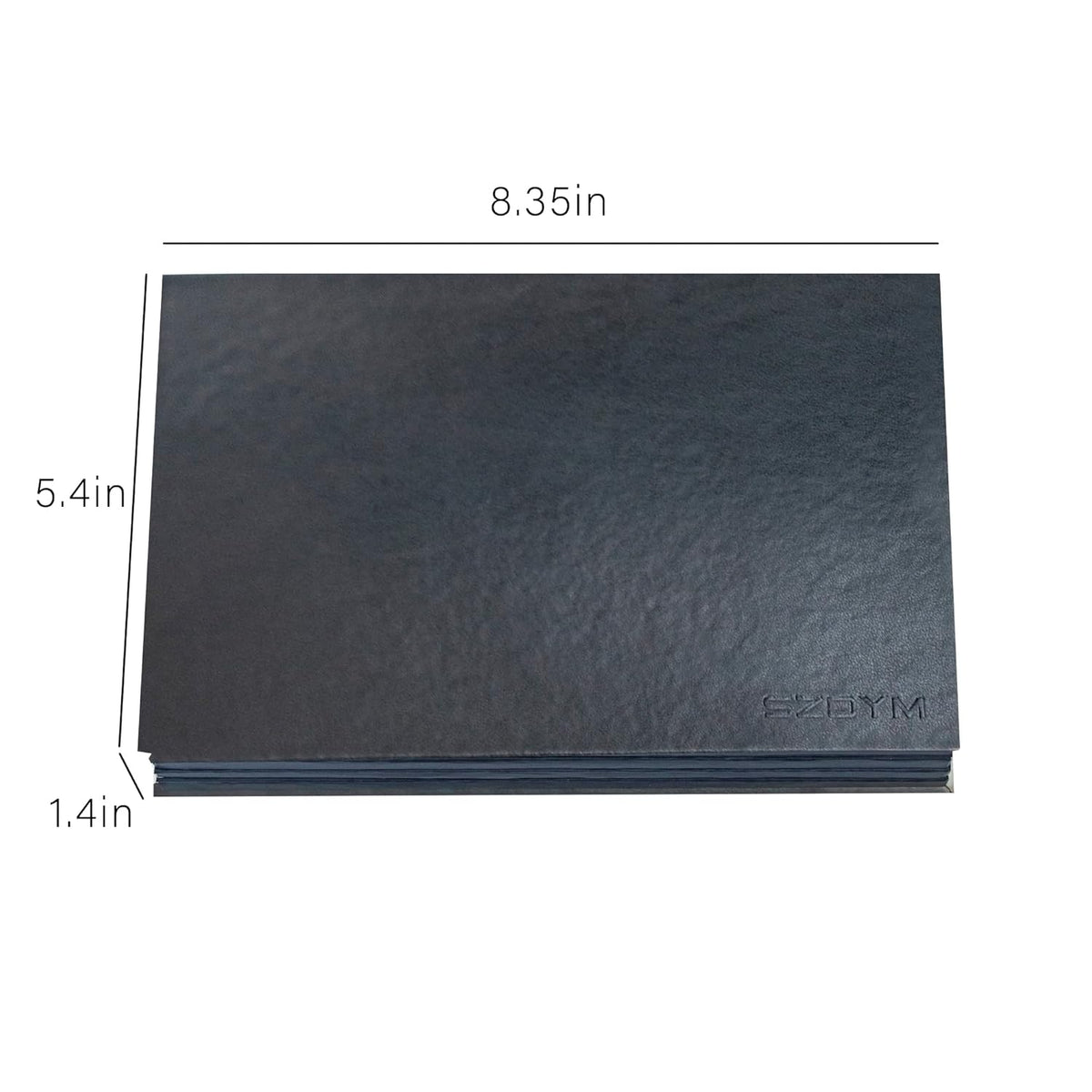 4 layers Empty magnetic Book Shaped palette （Black PU leather surface）with Depotting Spatula and 100 piece Metal Stickers