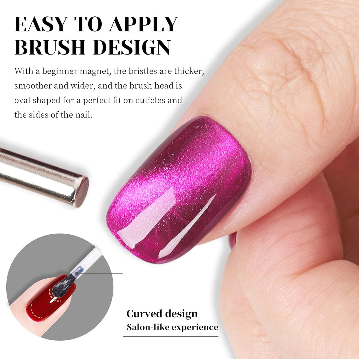 Purple Cat Eye Gel Nail Polish - Perfect for DIY at Home & Ideal Gift for Nail Art Lovers!
