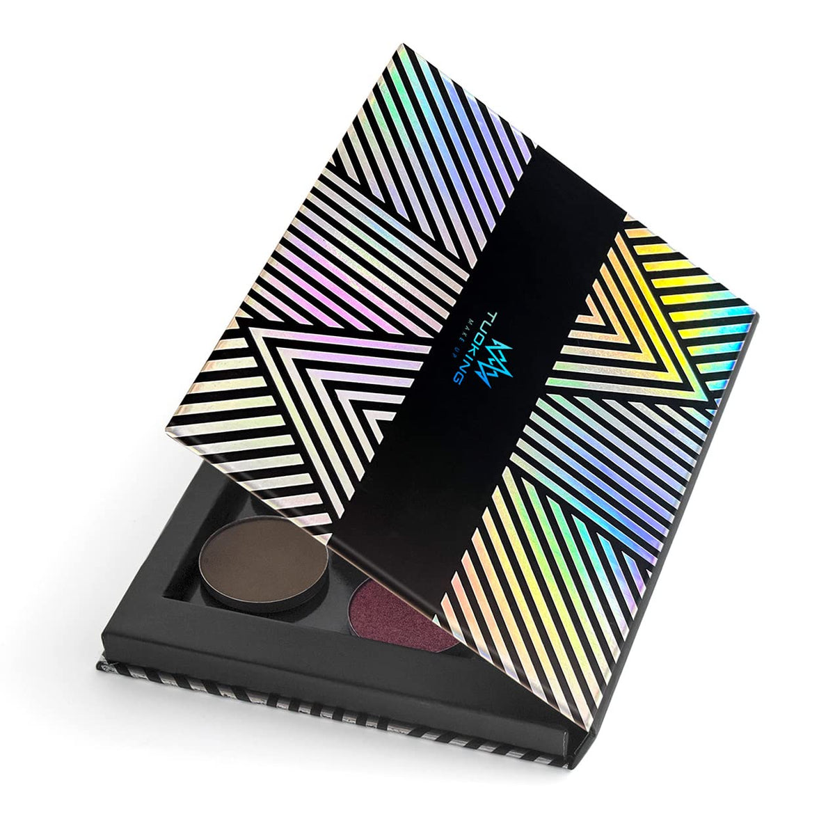 Makeup Magnetic Palette with Mirror and 20Pcs Metal Stickers, Empty Storage Palette for Eyeshadow Powder Highlighter