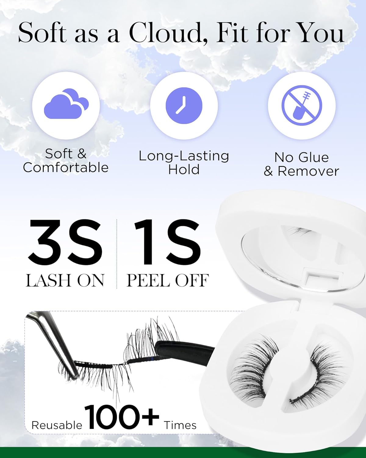 BEYELIAN Magnetic Eyelashes with Applicator Kit, Reusable Natural Look 3D Lashes, Easy Apply Soft Upgrade Magnetic Lashes for Eye Makeup (Lightweight &Reusable)
