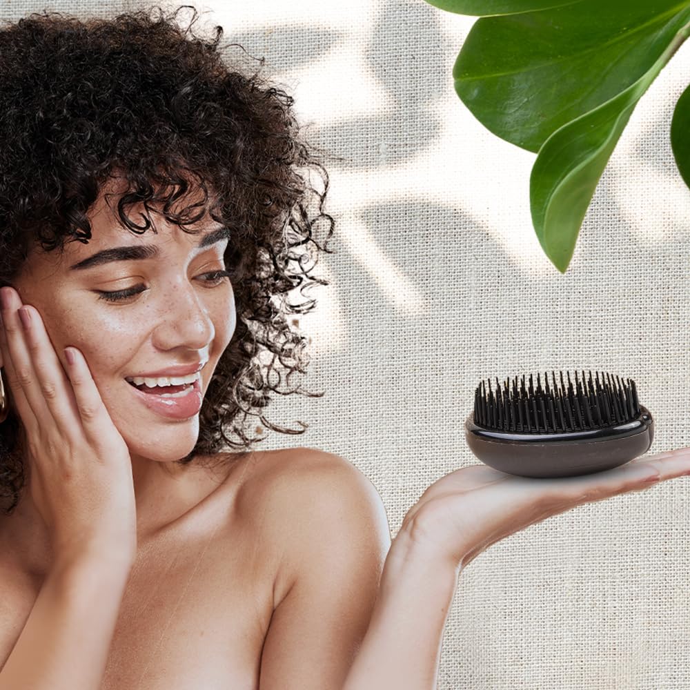 Jovica Coffee Detangler Hair Brush for Curly and All Hair Types, suitable for Wet and Dry Usage