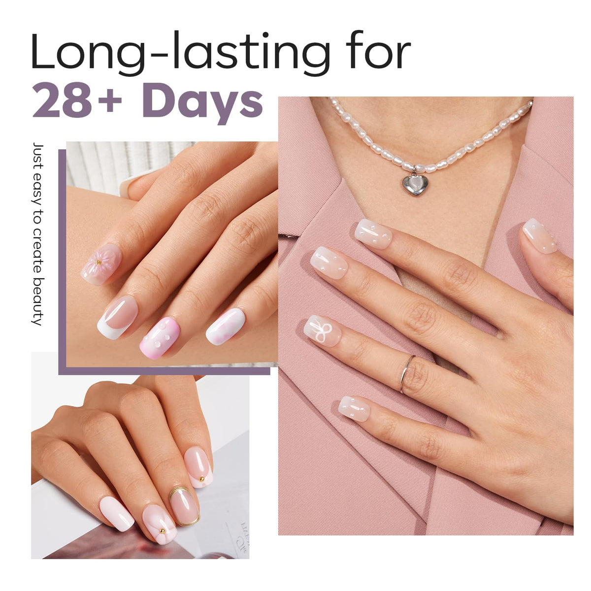 modelones Extra Short Square Fake Nail Tips - 510Pcs Full Matte Gel Tips Pre-shaped Full Cover Clear Acrylic Gel Kit False Press on Nails for Extension DIY Salon 15Sizes