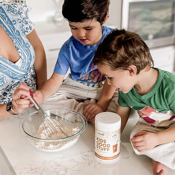Nuzest - Kids Good Stuff - Vegan Smoothie Mix - Vanilla Caramel - Multivitamin Nutritional Supplement Protein Shake - Dairy Free - Supporting Growth and Development - 0.5 Oz (1 Serving)