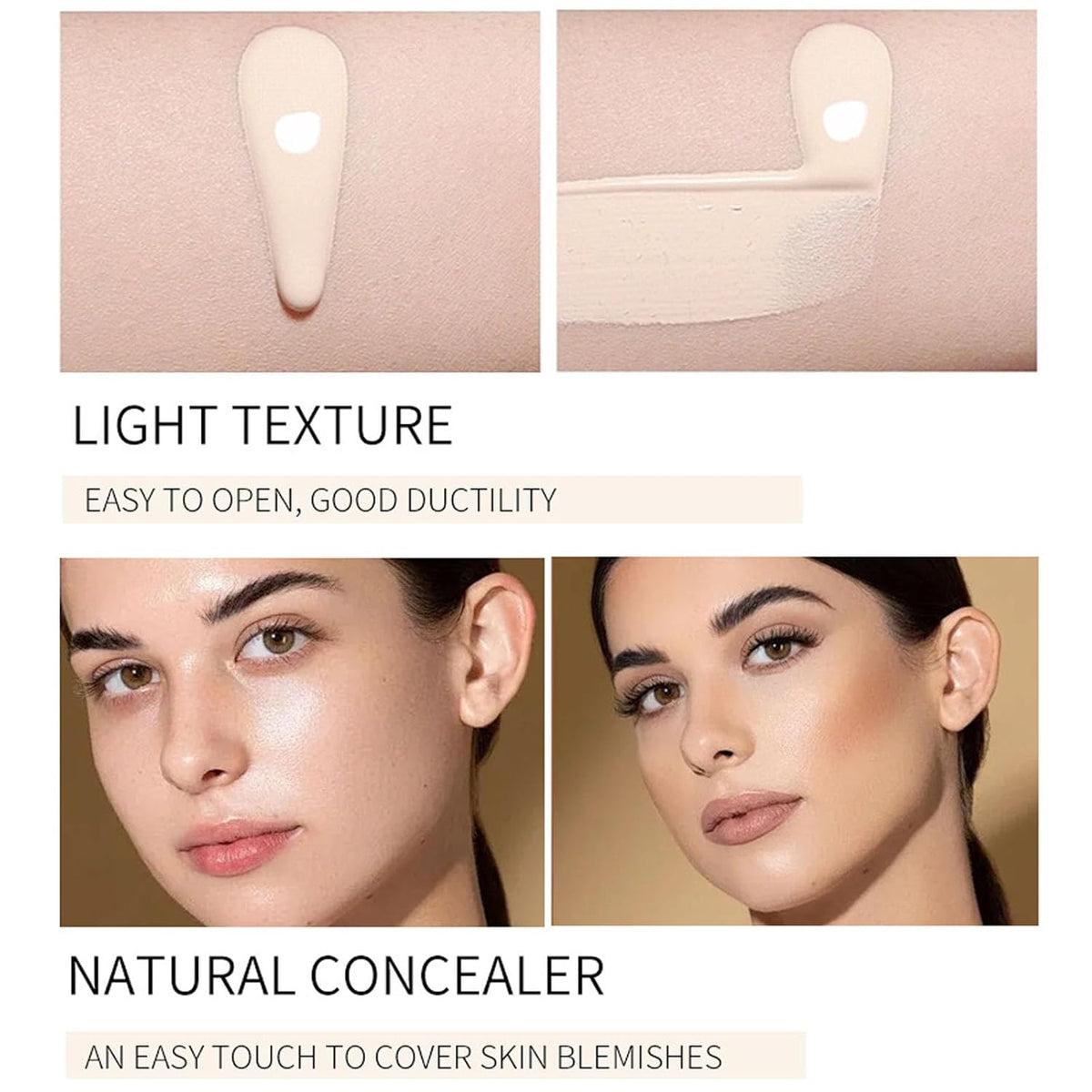 BB Cream Tinted Moisturizer with SPF50, BB Cream Full Coverage Foundation Hide Pore Spot, Hydrating LightWeight Matte BB Cream, Waterproof Long Lasting BB Cream for Oily Skin (Natural)
