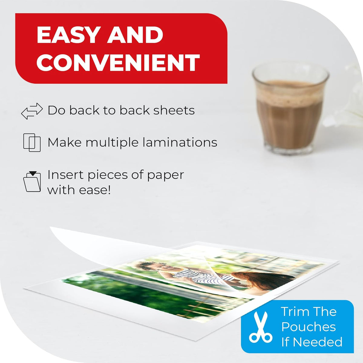 5MIL Thermal Laminating Sheets (100 Count) 9x11.5 inch, Letter Size Dry-Erase Friendly Laminating Pouches, Compatible with Laminators, Crystal Clear Laminated Finish