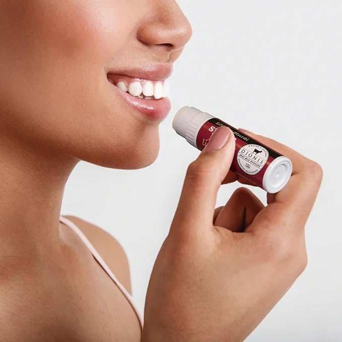 Dionis Goat Milk Skincare Sweet Berry Holiday Lip Balm Gift Set - Beeswax, Shea Butter & Coconut Oil Lip Care Products Made in The USA - Cruelty Free Lip Moisturizer for Chapped Lips, 0.28oz 3 Pack