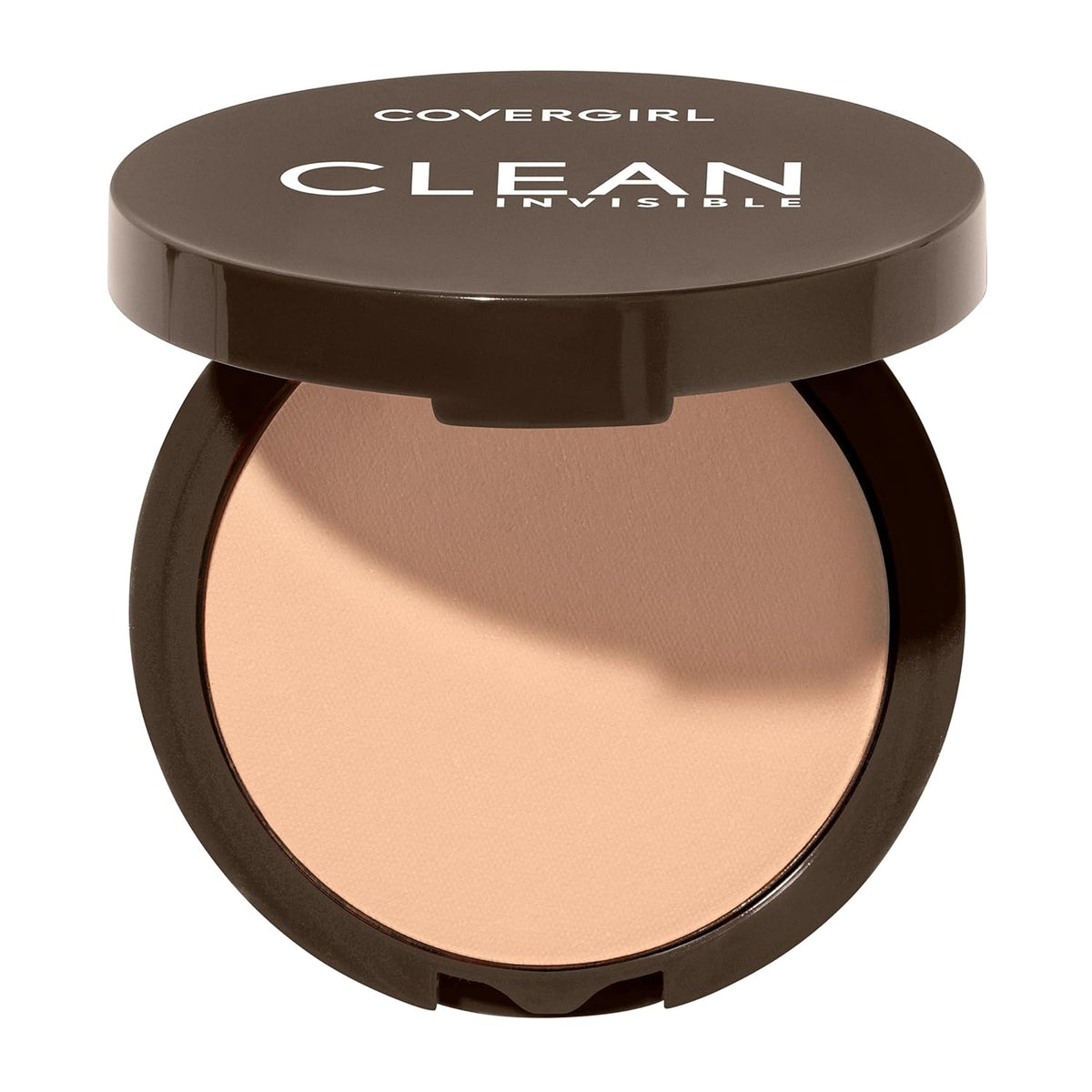 Covergirl Clean Invisible Pressed Powder, Lightweight, Breathable, Vegan Formula, Buff Beige 125, 0.38oz (Pack of 2)