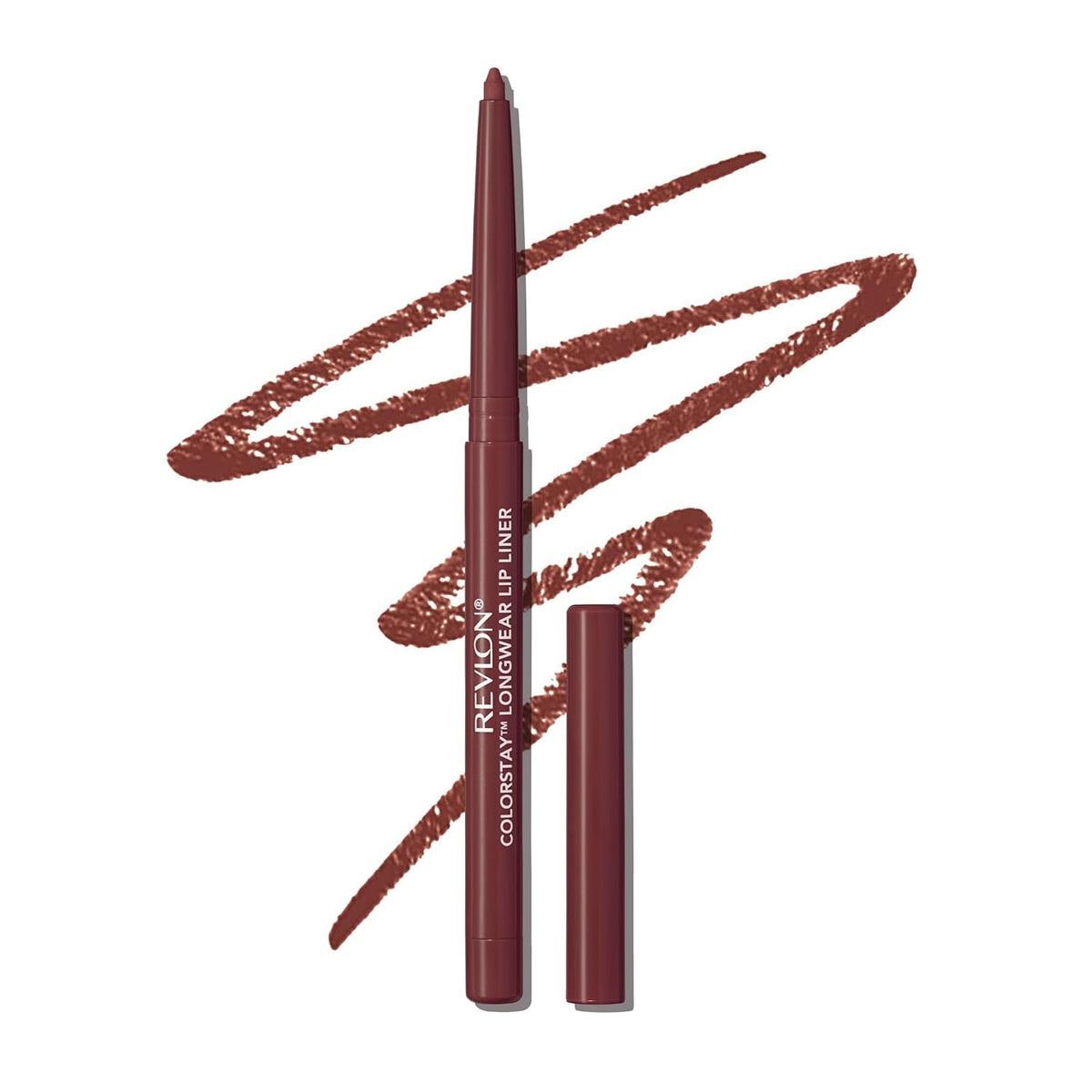 Revlon Colorstay Lip Liner Makeup with Built-in-Sharpener, Longwear Rich Colors, Smooth Application, 645 Chocolate, 0.01 oz