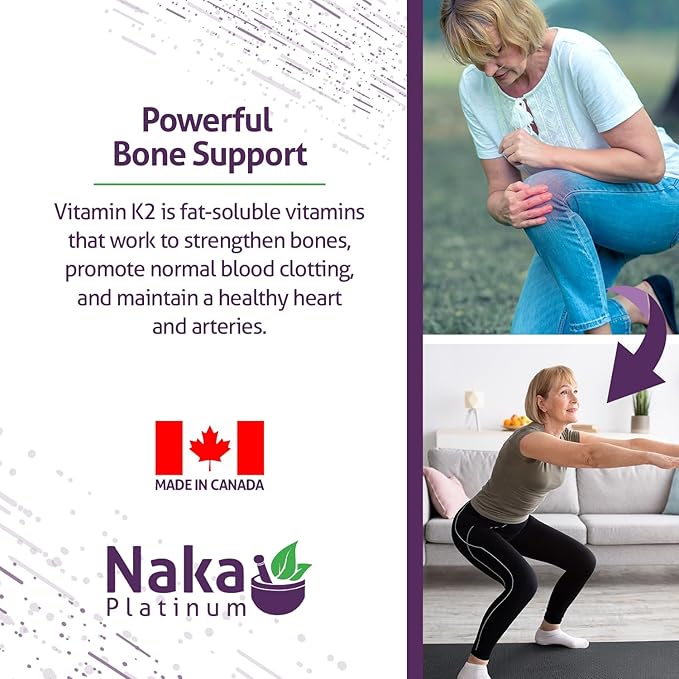 Platinum K2 (MK-7 Form) 100 mcg Super Bonus Size 330 Veggie Caps (300+30) Bioactive Form of Vitamin K2