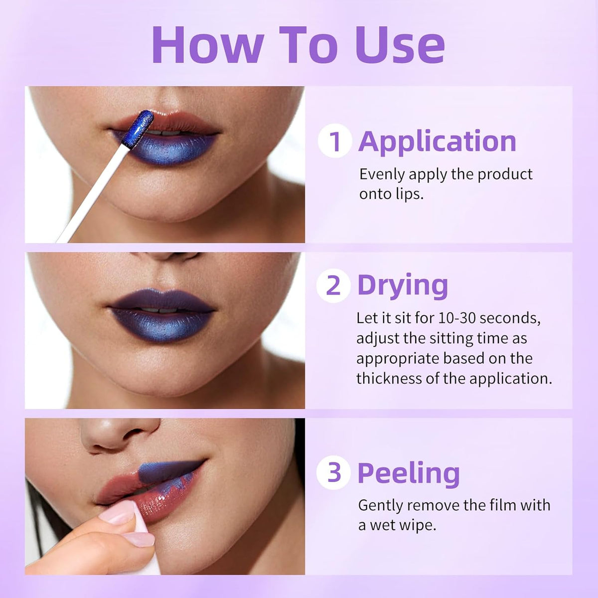 KIMUSE Lip Stain Masque: Peel Off Lip Stain Long Lasting Waterproof 12HR Transfer Proof & Hydrating Tint, Instant Lip Color With Natural Matte Effects, Vegan & Easy To Use