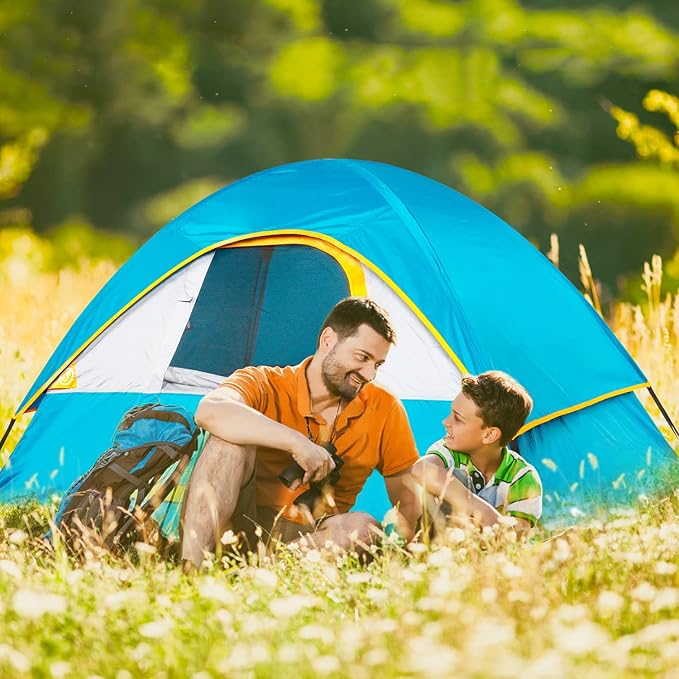 Camping Tent 2 Person, Waterproof Windproof Tent with Rainfly Easy Set up-Portable Dome Tents for Camping…