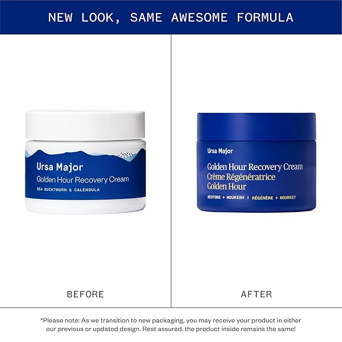 Ursa Major Golden Hour Face Moisturizer | Vegan Recovery Cream for Daily Facial Moisturizing | Repair & Hydrate | Natural Formula for All Skin Types | Cruelty Free & Non-Toxic 1.57 oz