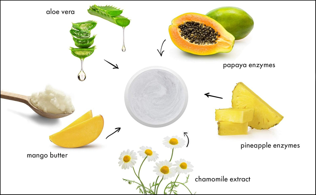 RAYA Enzyme Peeling Facial Cream (109) | Gentle, Exfoliating Treatment for Sensitive Skin | Cleanses, Polishes, and Improves Complexion