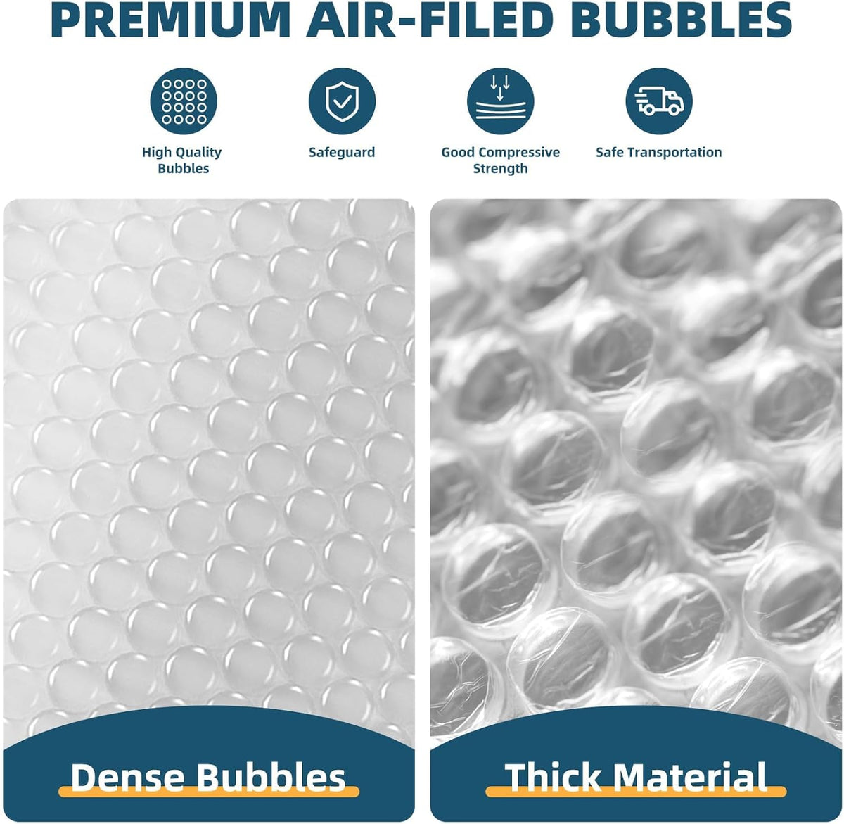 Metronic Bubble Cushioning Wrap 2 Pack 12 Inch x 72ft Total, Dense Bubble Packing Air Wrap Clear Bubble Packing Roll for Shipping and Moving Supplies, Perforated Every 12"