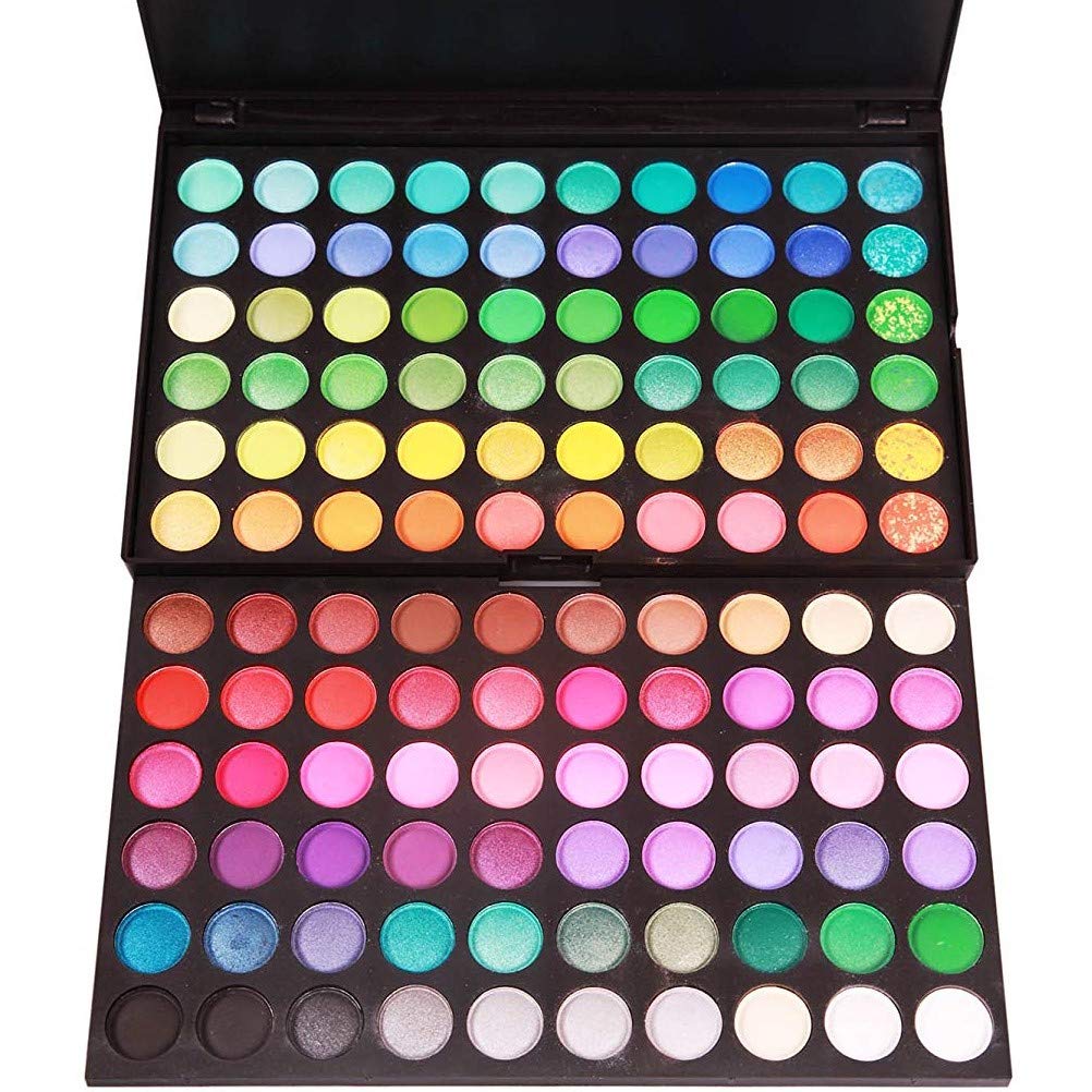 Onwon 120 Colors Makeup Eyeshadow Palette Natural Nude Matte Shimmer Glitter Pigment Eye Shadow Pallet Waterproof Smokey Professional Cosmetic Beauty Kit Set