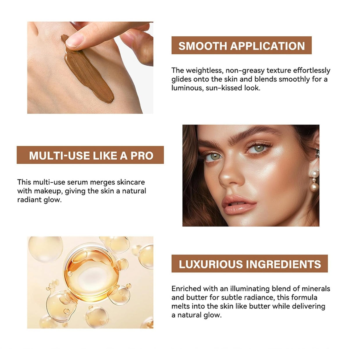 Butter Glow Bronzing Serum, Facial Bronzing Serum, Bronzing Drops For Face, Face Bronzing Drops, For Radiant, Natural, Sunkissed Complexion