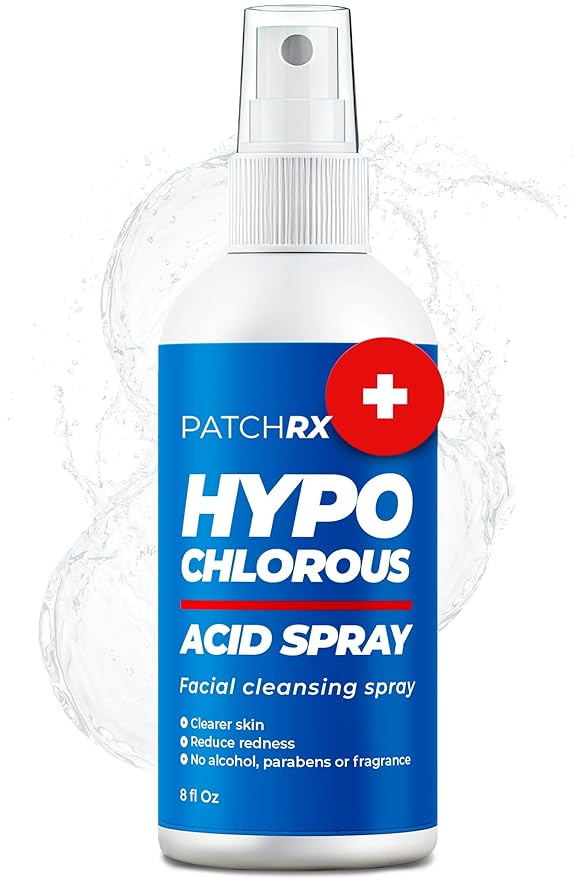 Hypochlorous Acid Spray for Face (8oz, Reduces Acne), Targets Bacteria - HOCL Facial Cleanser Acne Spray for Face, Body, Eczema, Pimples, Breakouts & Overall Skin Recovery (Reduces Redness)