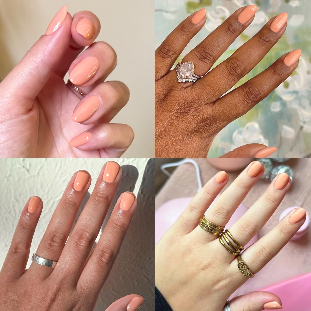 Olive & June Gel Polish | UV LED Nail Lamp Needed | Long Lasting Formula | Up to 21 Days of Wear | Damage-Free Removal | Salon-Quality Manicure, Pedicure at Home | CS | Coral
