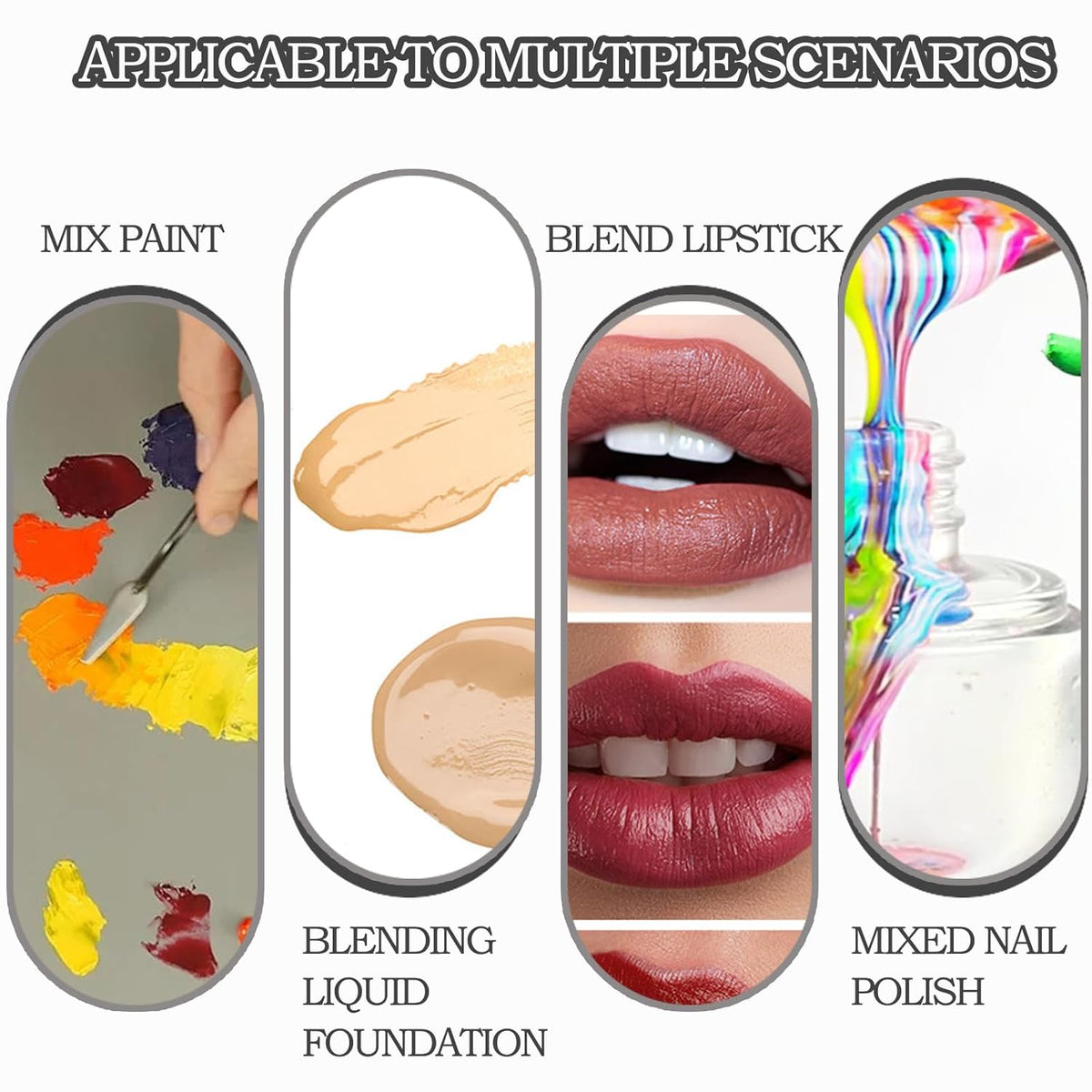 Makeup Palette, Professional Makeup Palette Cosmetic Mixer Cosmetic Palette Makeup Coloring Tools Makeup Tool With Spatula Suitable for Mixing Cosmetic Colors