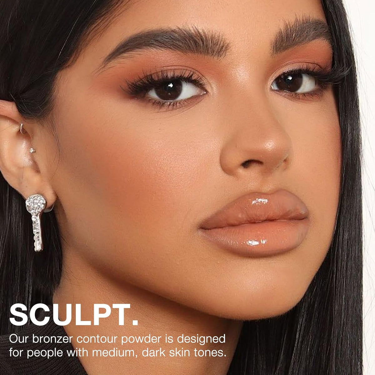 Boobeen Soft Matte Bronzer, Contour Palette for Face, Bronzing Blush Powder for Contouring, Long-lasting Buildable Bronzed Shimmer