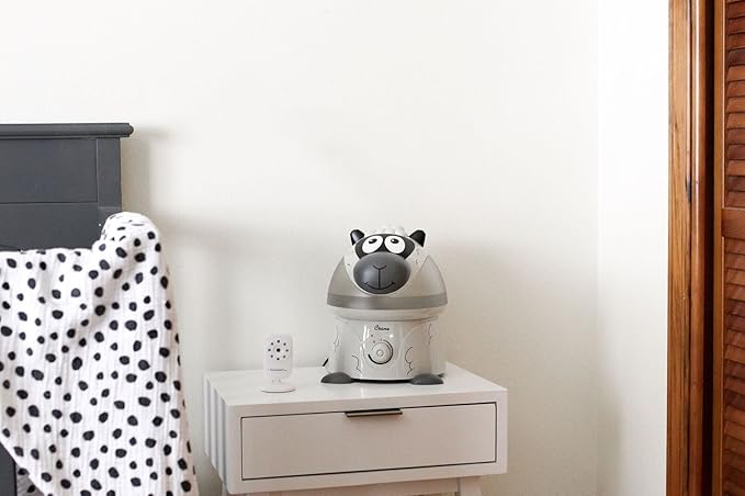 Crane Adorables Ultrasonic Humidifiers for Bedroom and Baby Nursery, 1 Gallon Cool Mist Air Humidifier for Large Room or Kid's Room, Humidifier Filters Optional, Sheep