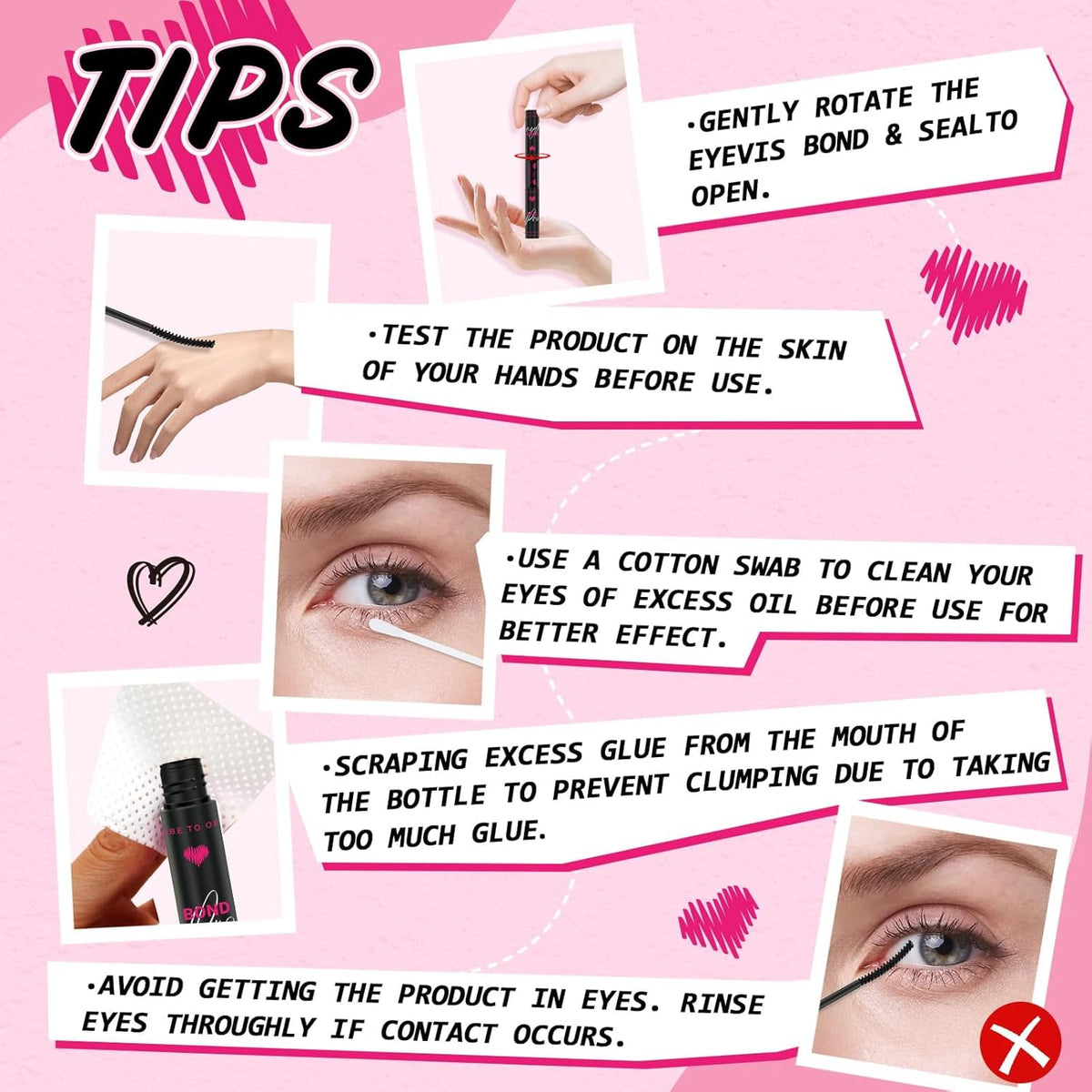 Lash Bond and Seal Cluster Lash Glue & Seal Waterproof Bond and Seal Cluster Lash Glue for DIY Eyelash Extensions Waterproof Strong Hold (5ml+5ml, Black Bond & Clear Seal)