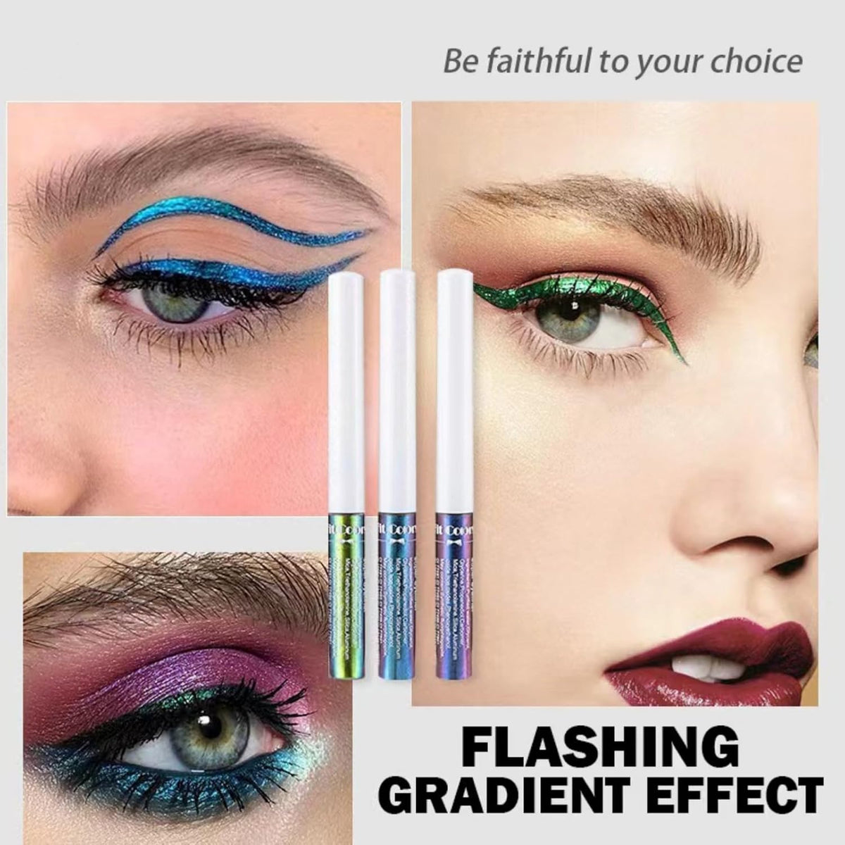 Corlo Glitter liquid eyeliner waterproof, Metallic Intense Color Shifting Colorful Eyeliner, Eyeliner Gel MultiColor Highly Pigmented Gift Kit for Women and Girls (Set)