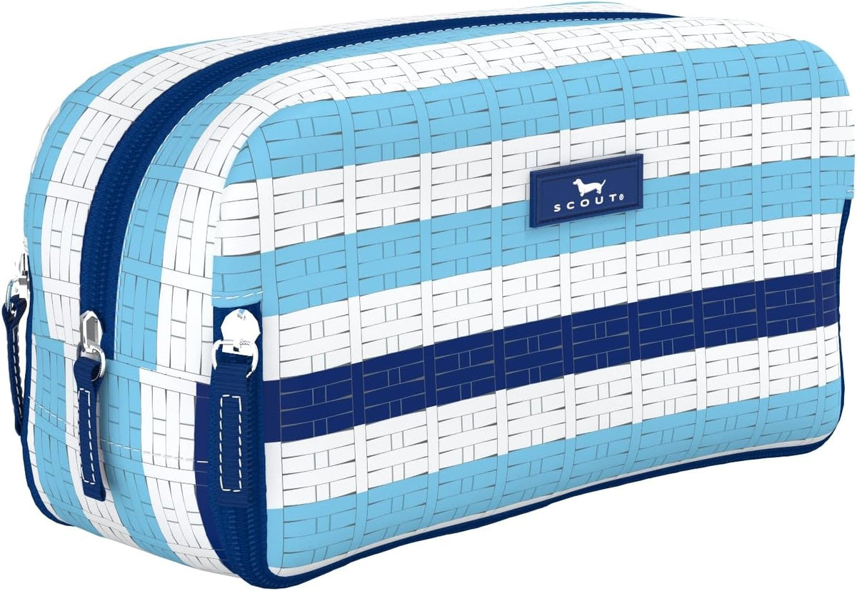 SCOUT 3-Way Toiletry Bag - Travel Makeup Pouch for Women with Three Zipper Compartments - Stands Upright, Wipes Clean
