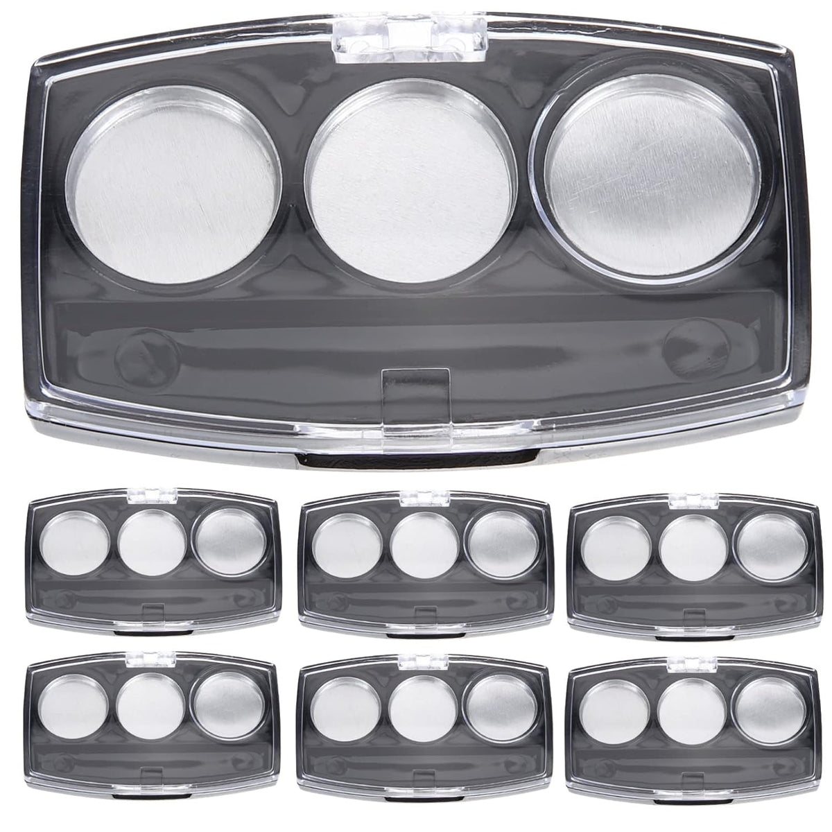 10Pcs Empty Magnetic Eyeshadow Palette Empty Eyeshadow Pans Containers Eyeshadow Palettes 3 Grids Makeup Pans Cosmetic Pans Eyeshadow Makeup Containers for Women Girls