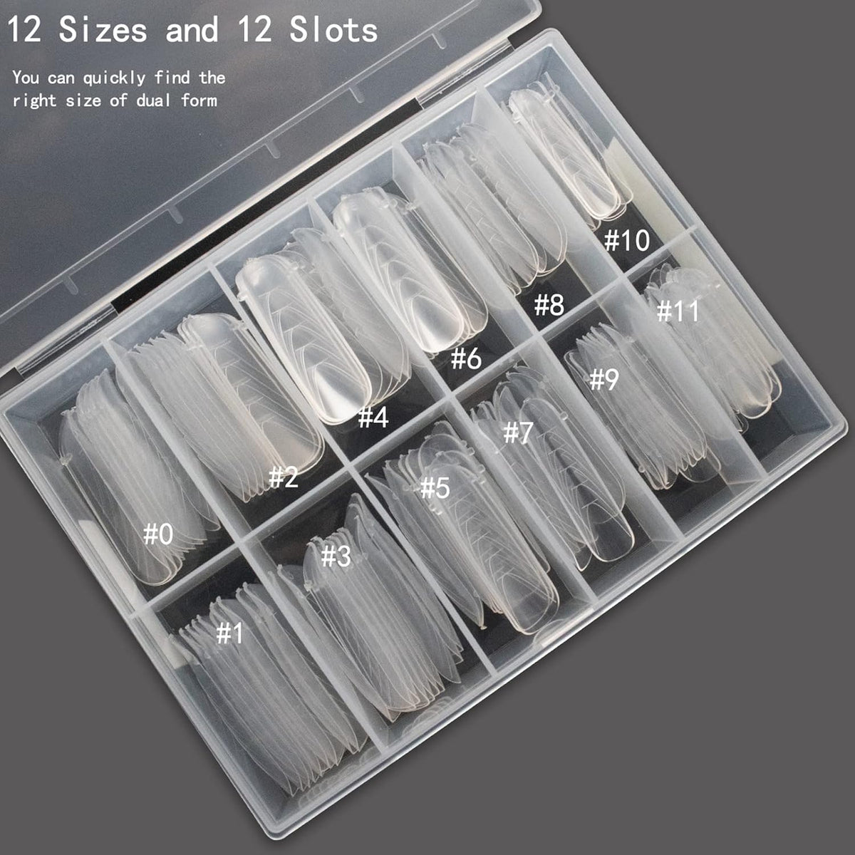 130Pcs Dual Nail Forms,Flat Oval Extension Poly nail gel Nail Forms Full Cover Reusable Nail Molds 13 Sizes for Solid Nail Gel Glue Nail Art Design Salon&DIY